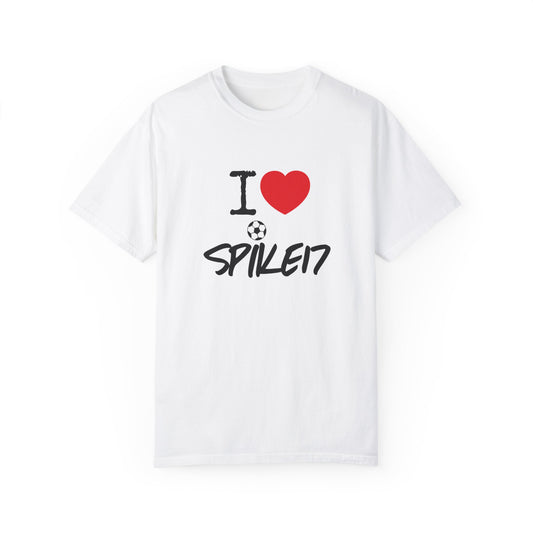 I LOVE SPIKE17 Adult Garment-Dyed T-shirt White