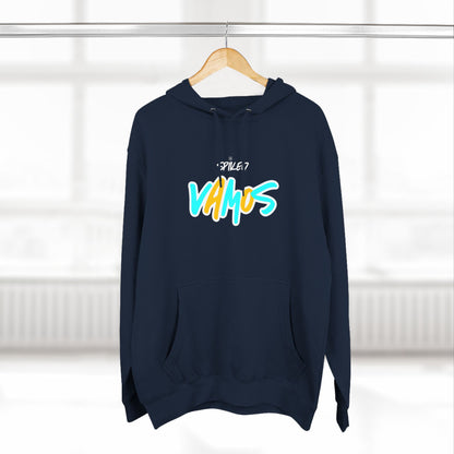 VAMOS Adult Three-Panel Fleece Hoodie Navy Blue