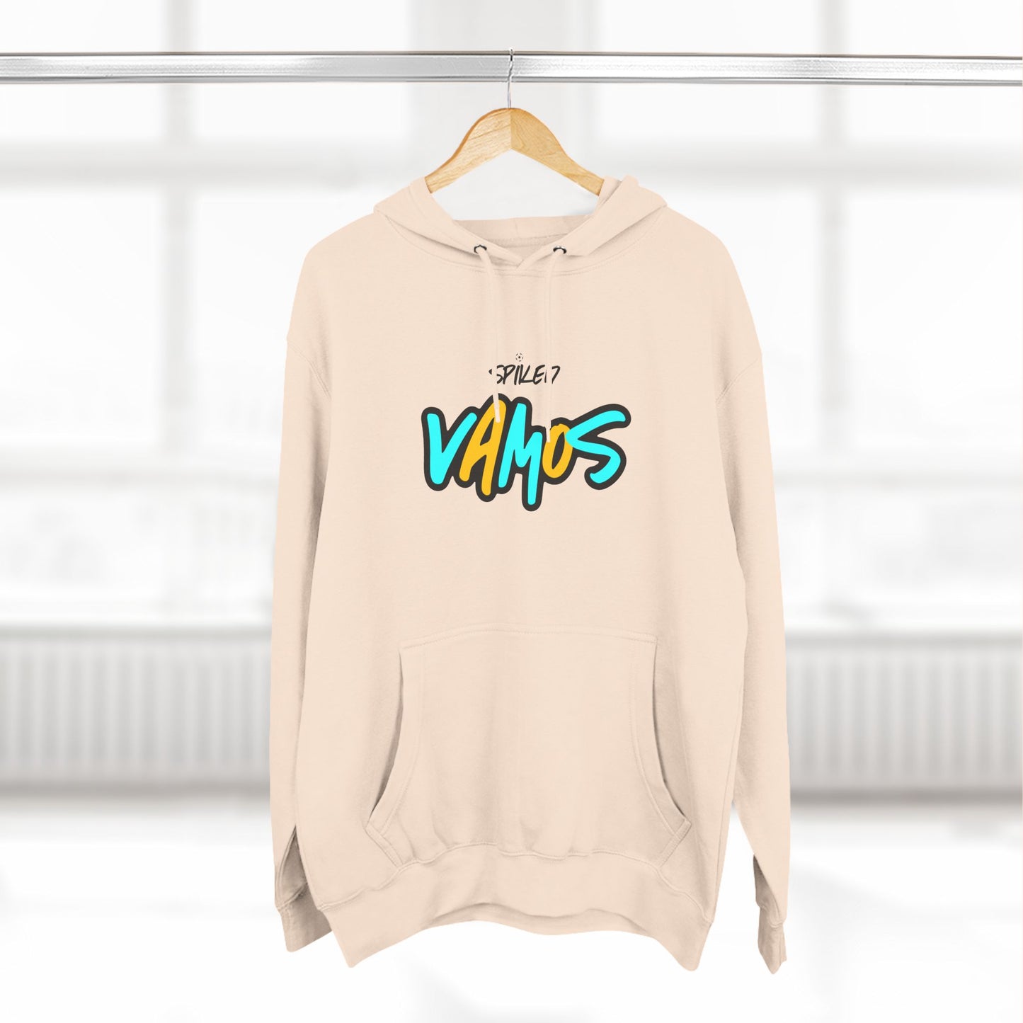 VAMOS Adult Three-Panel Fleece Hoodie Pale