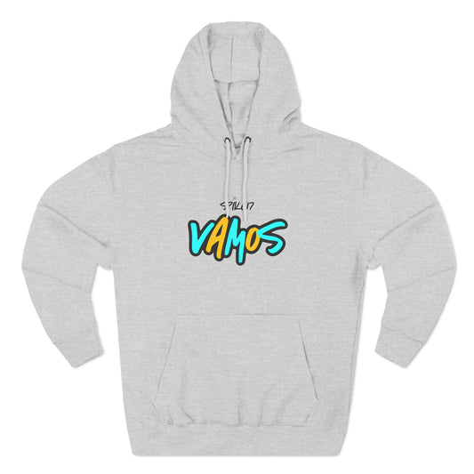 VAMOS Adult Three-Panel Fleece Hoodie Heather Gray