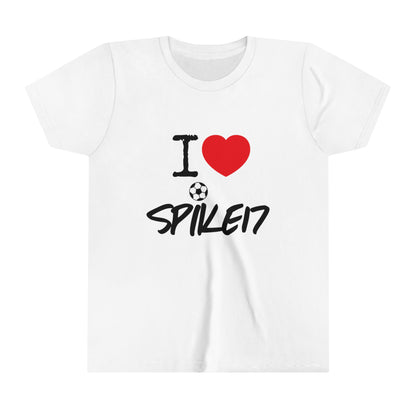 I LOVE SPIKE17 Youth Short Sleeve Tee White