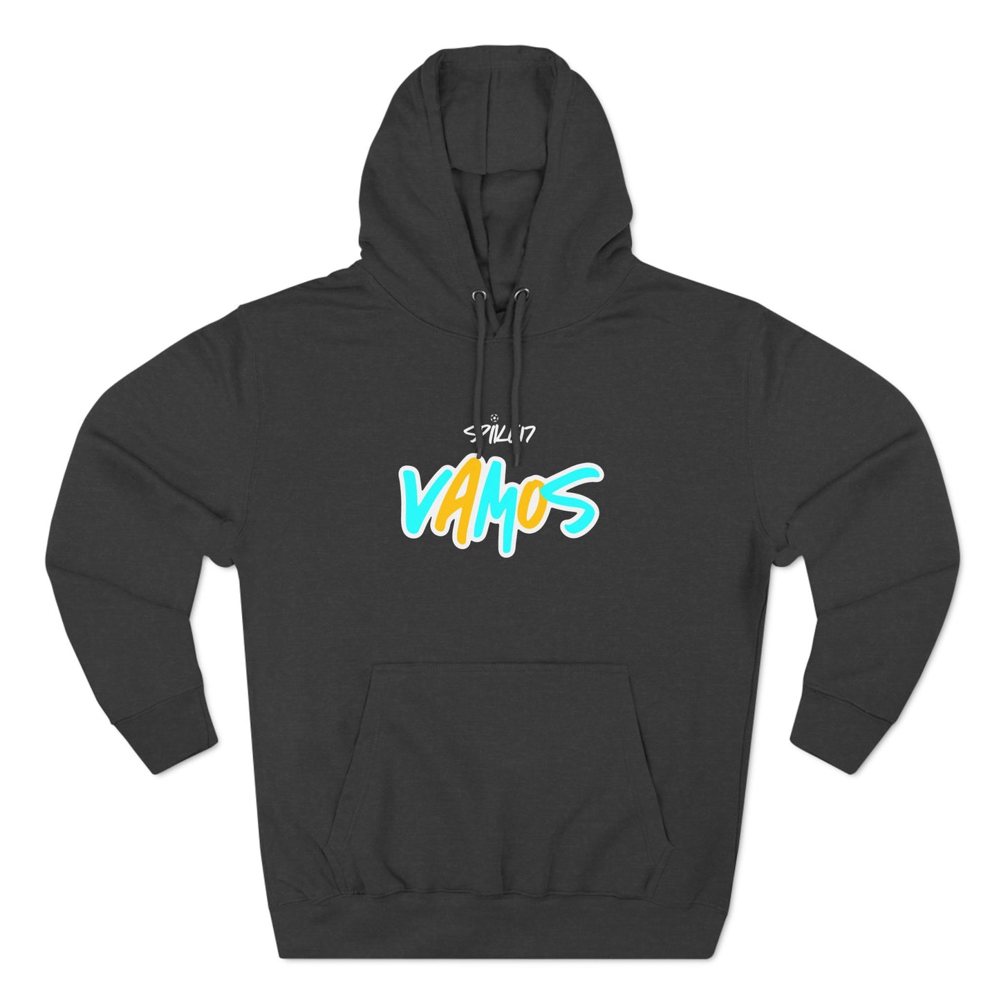 VAMOS Adult Three-Panel Fleece Hoodie Dark Heather