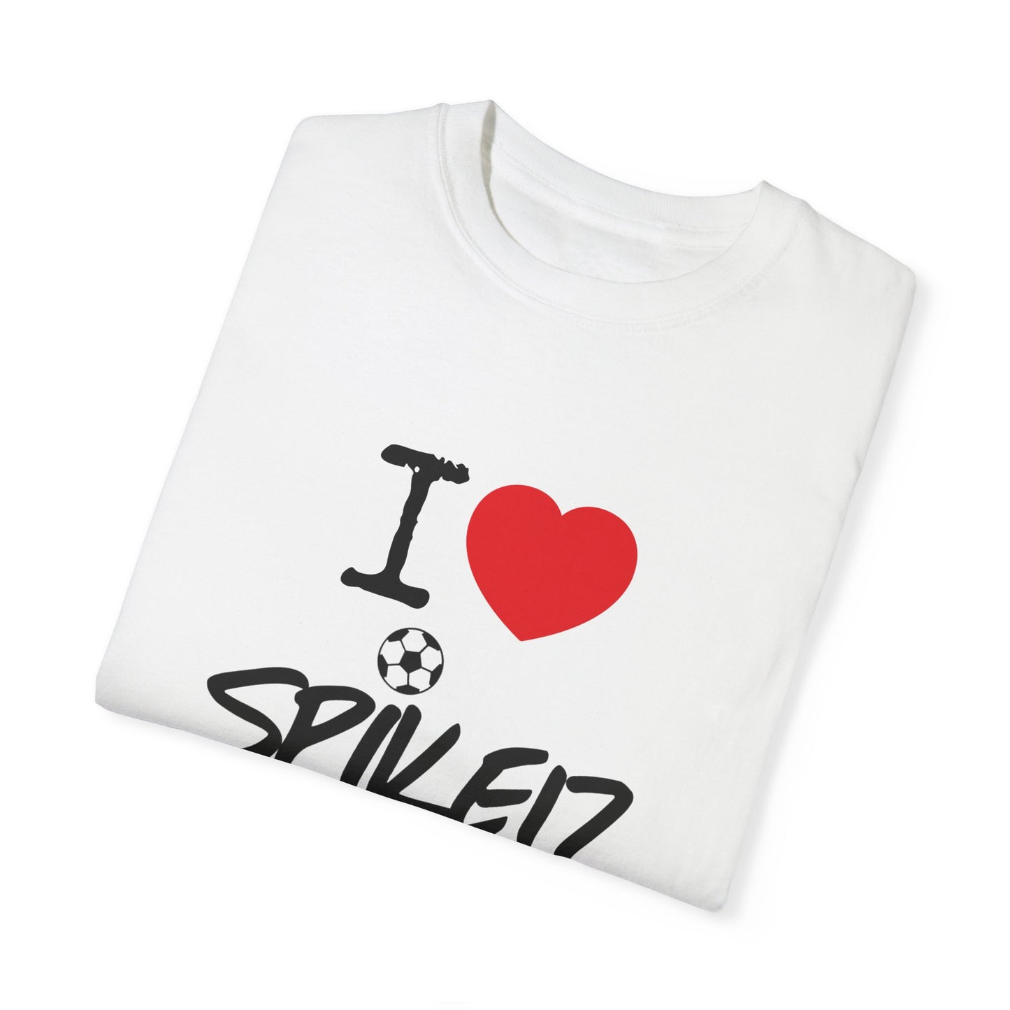 I LOVE SPIKE17 Adult Garment-Dyed T-shirt White