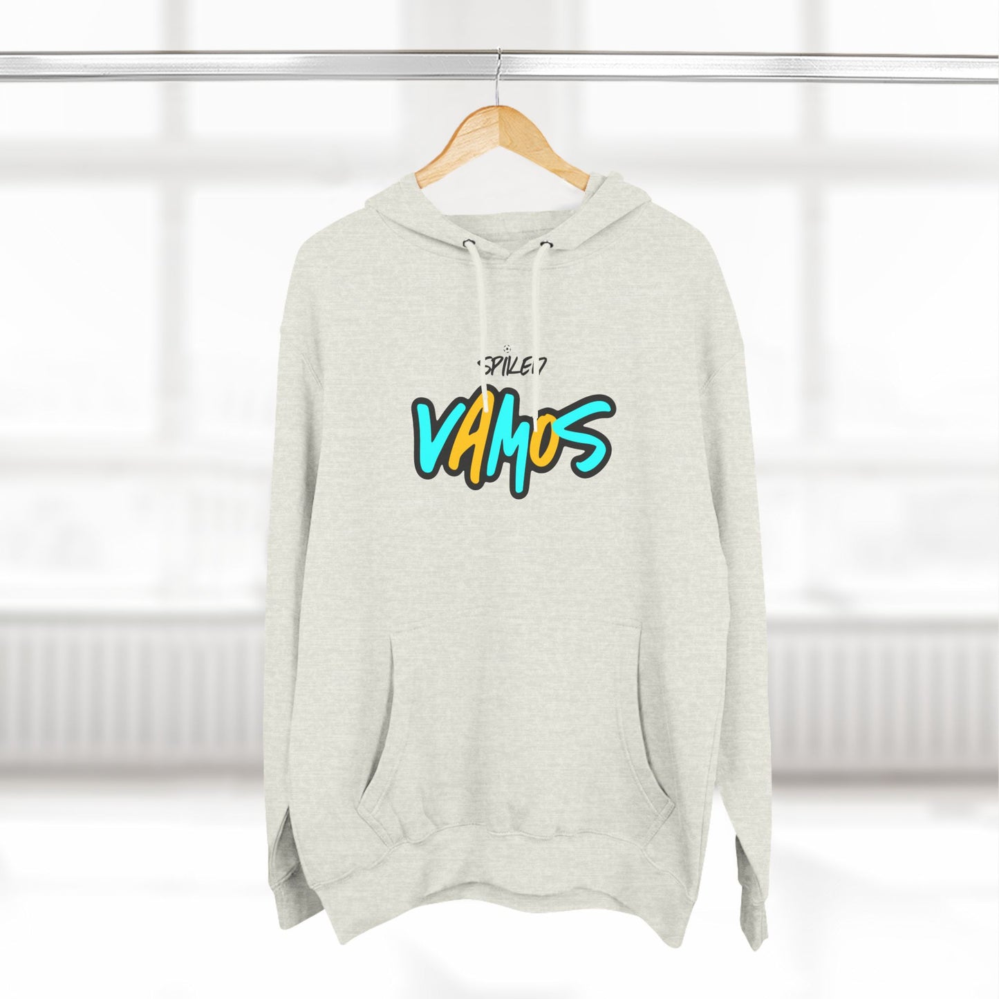 VAMOS Adult Three-Panel Fleece Hoodie Pale