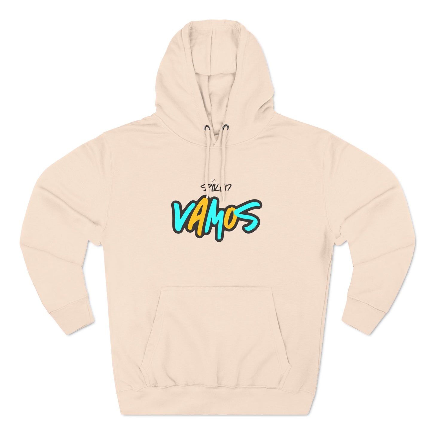 VAMOS Adult Three-Panel Fleece Hoodie Pale